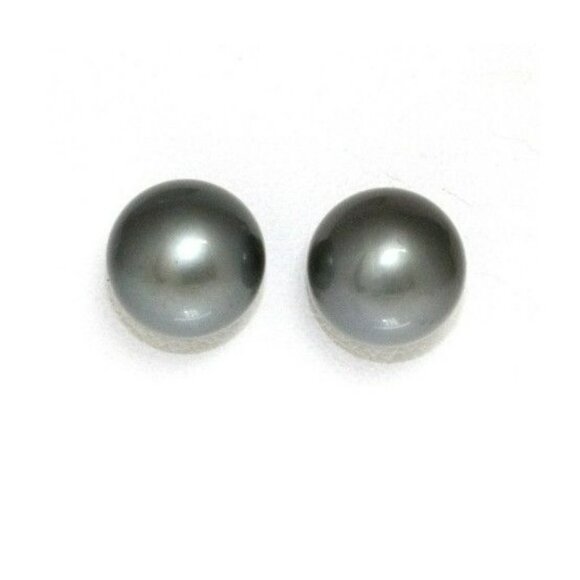 White House Black Market Jewelry - White House Black Market‎ Pearl Stud Earrings Dark Gray Metal Balls